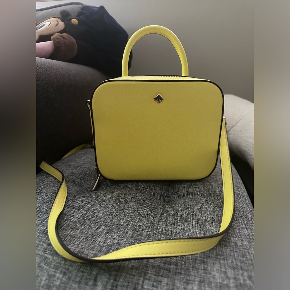 Kate Spade Lime Yellow Square Crossbody Bag